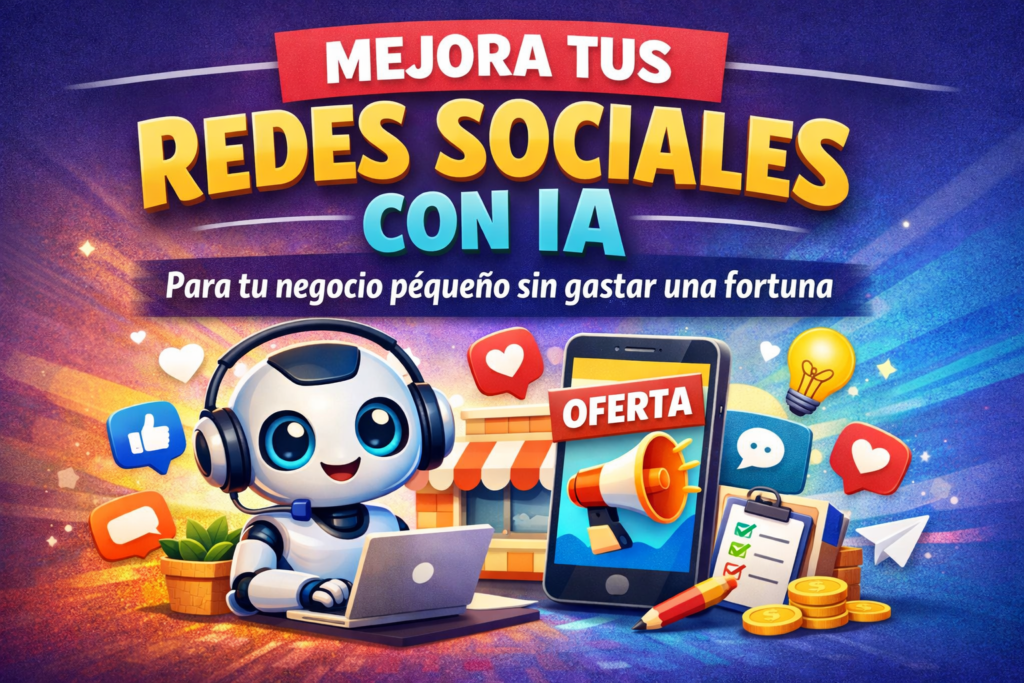 Cómo usar la Inteligencia Artificial para mejorar las redes sociales de un negocio pequeño (sin gastar una fortuna)